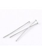 Пины-гвоздики 15 мм. Цвет серебро. 10 шт