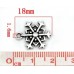 Подвеска металлическая Снежинка 19*15 мм. Цвет никель